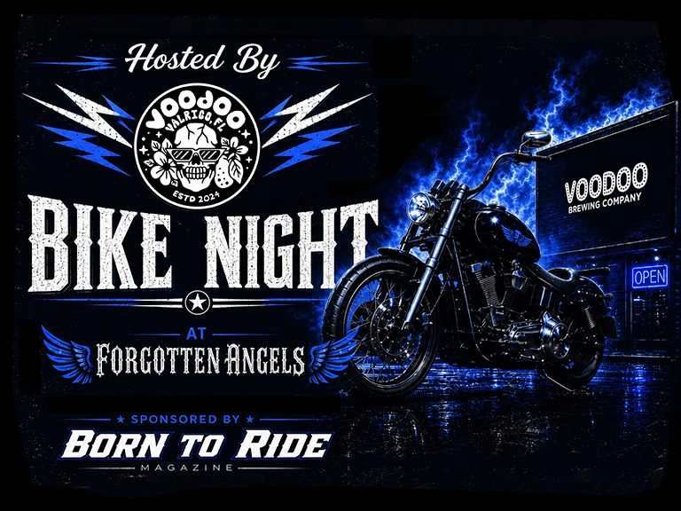 Bike Night - July 26 - for Forgotten Angels at Voodoo Brewing Co, sponsored by Born to Ride Magazine